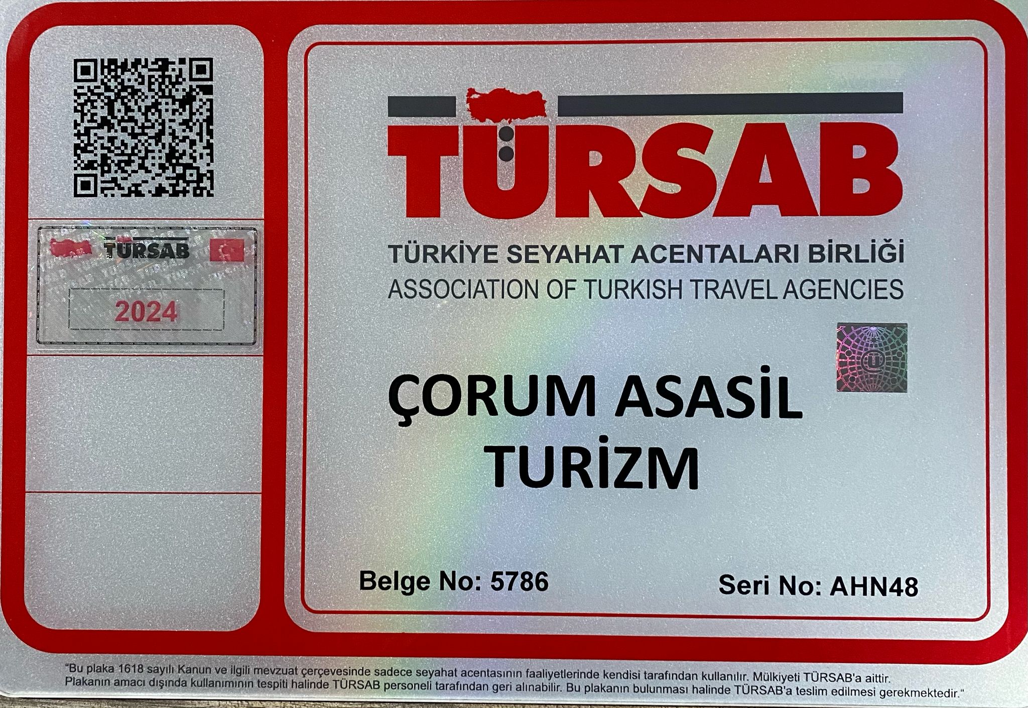 TURSAB Belge